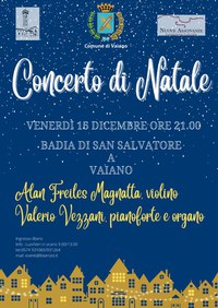 Concerto di Natale venerdì 16 dicembre a la Badia San Salvatore di Vaiano